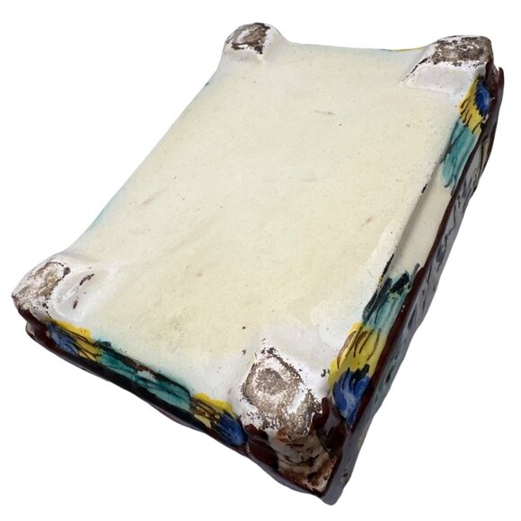 Vintage Italian Faience Trinket Box Capodimonte Style Roman Mythology Inspiratio - Picture 11 of 16